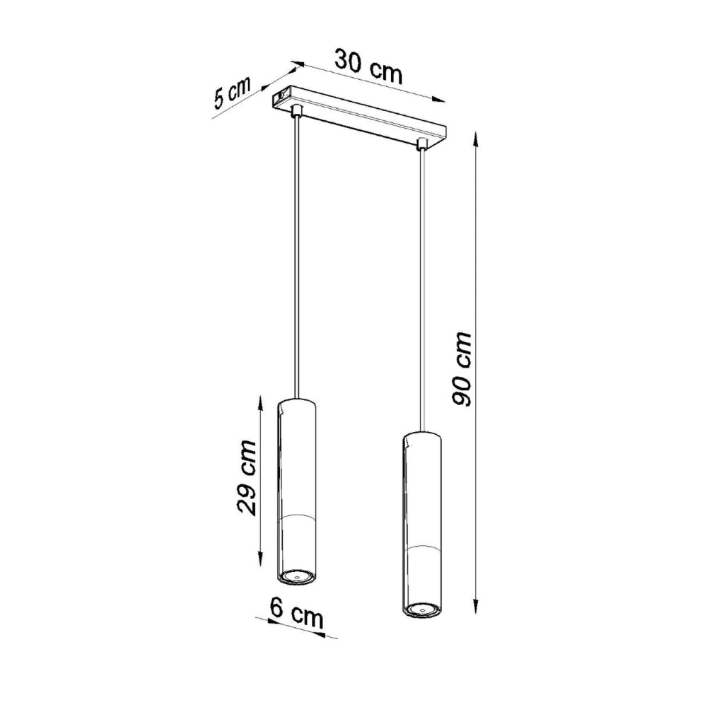 Lampada a sospensione Pure Lume SPIREXEZ 2 luci GU10 nero oro