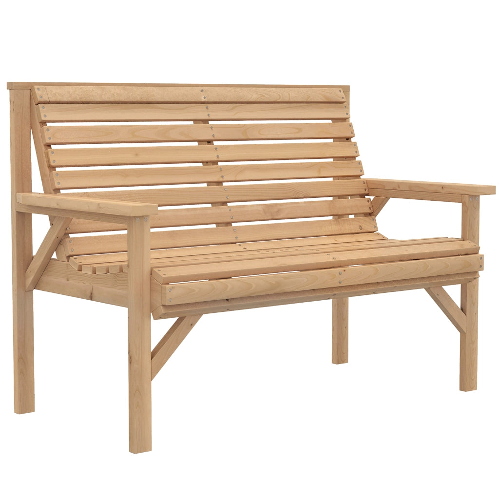 Panchina Giardino 2 Posti Legno con Braccioli ¨C zephmum ¨C Marrone 120x60x80