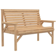 Panchina Giardino 2 Posti Legno con Braccioli ¨C zephmum ¨C Marrone 120x60x80