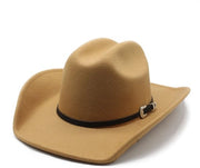 Cappello da cowboy per donna/uomo, piccolo, corto, bordo ampio, adatto per spiaggia, cowgirls, allevatori e cowboy-Khaki