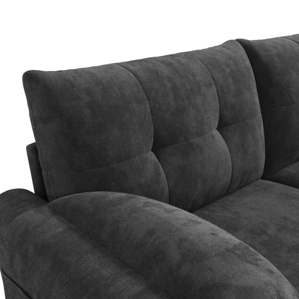 DIVANO 2 posti 158x80x88,5 cm in chenille grigio