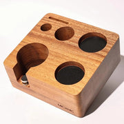 Stazione per Tamponare Caffè 54mm, Tamponatrice in Legno di Walnoothout per Macchina per Caffè Barista Accessori
