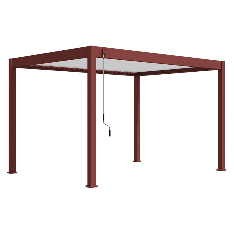 Pergola bioclimatica Ombréa® VS autoportante 3x4M - Rossa - Lame bianche