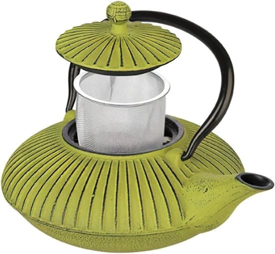 Teapot in acciaio inossidabile - 078 litri - verde - interno smaltato - adatto per induzione