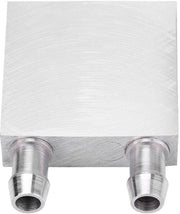Blocco raffreddamento liquido per CPU in alluminio - canale di alimentazione interno - misure 40x40x12 mm - raffreddamento del case - blocco raffreddamento