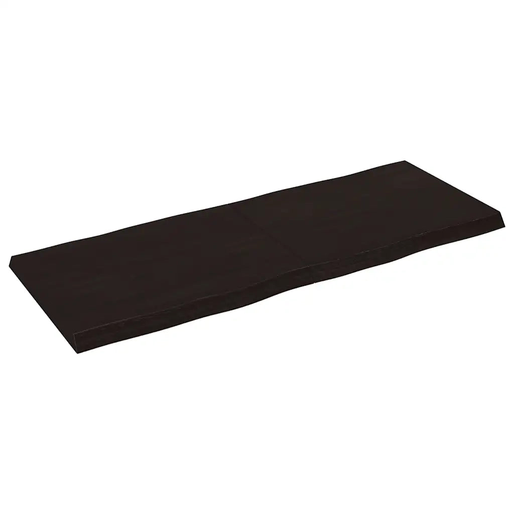 Piano Tavolo | Superficie Tavolo | Piano Scrivania Marrone Scuro 140x50x(2-4) cm Rovere Non Trattato