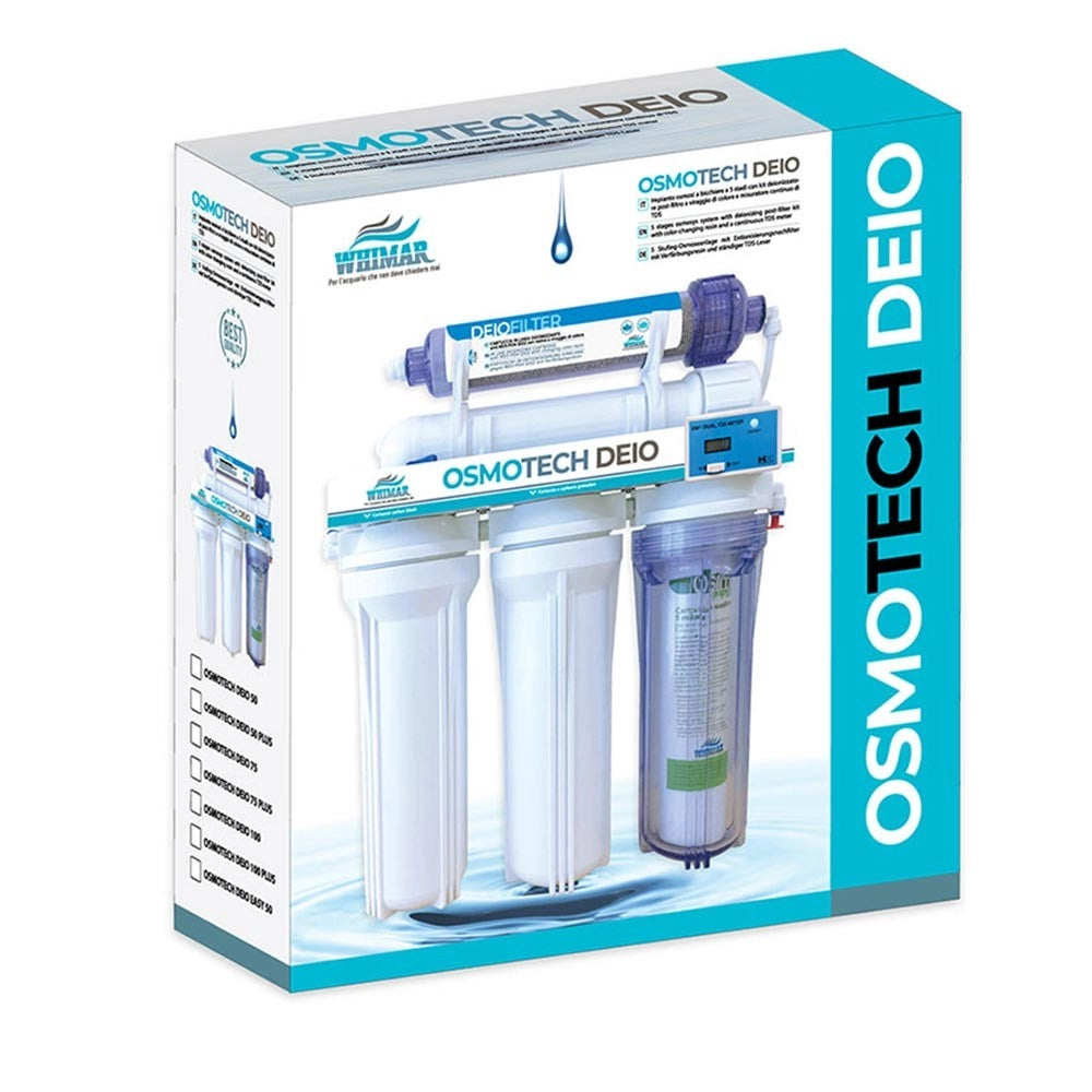 Whimar OsmoTech Deio Easy 50GPD 190 L/g - impianto 5 stadi con deionizzatore post-osmosi a viraggio di colore