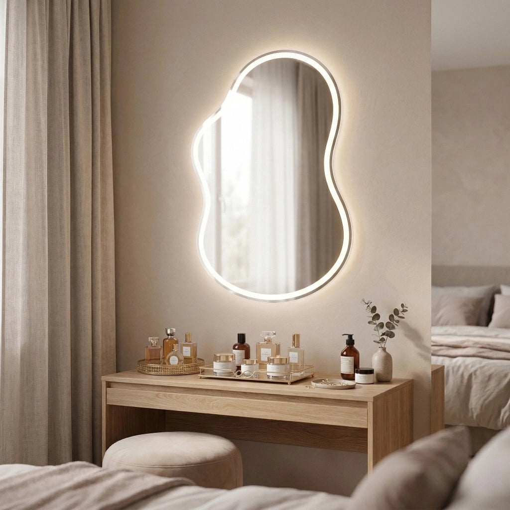 Specchio Led Uno 80x55 Cm