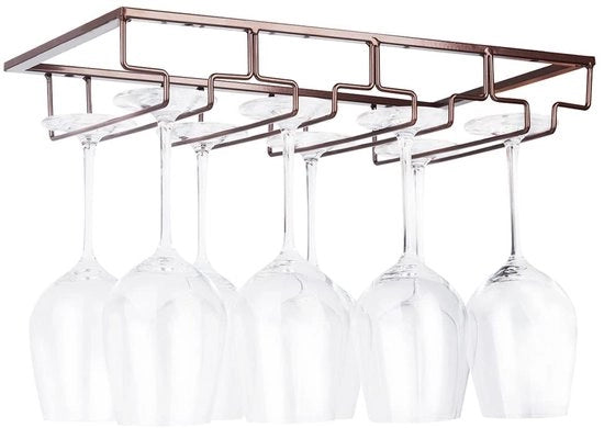 Rack per bicchieri da vino - spazia risparmiato - facile da installare - metallo