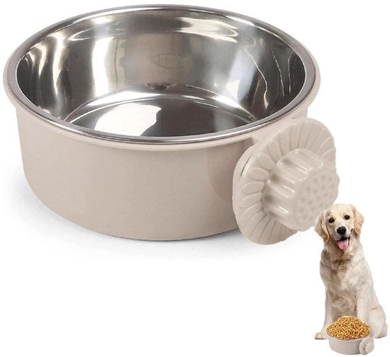 Krappa per Animali in Acciaio Inossidabile - Sospeso - Alloggio per Cibo/Aqua - Recinzione per Animali - Sostenibile - Sicuro per Animali Domestici - Mangiatoia per Animali