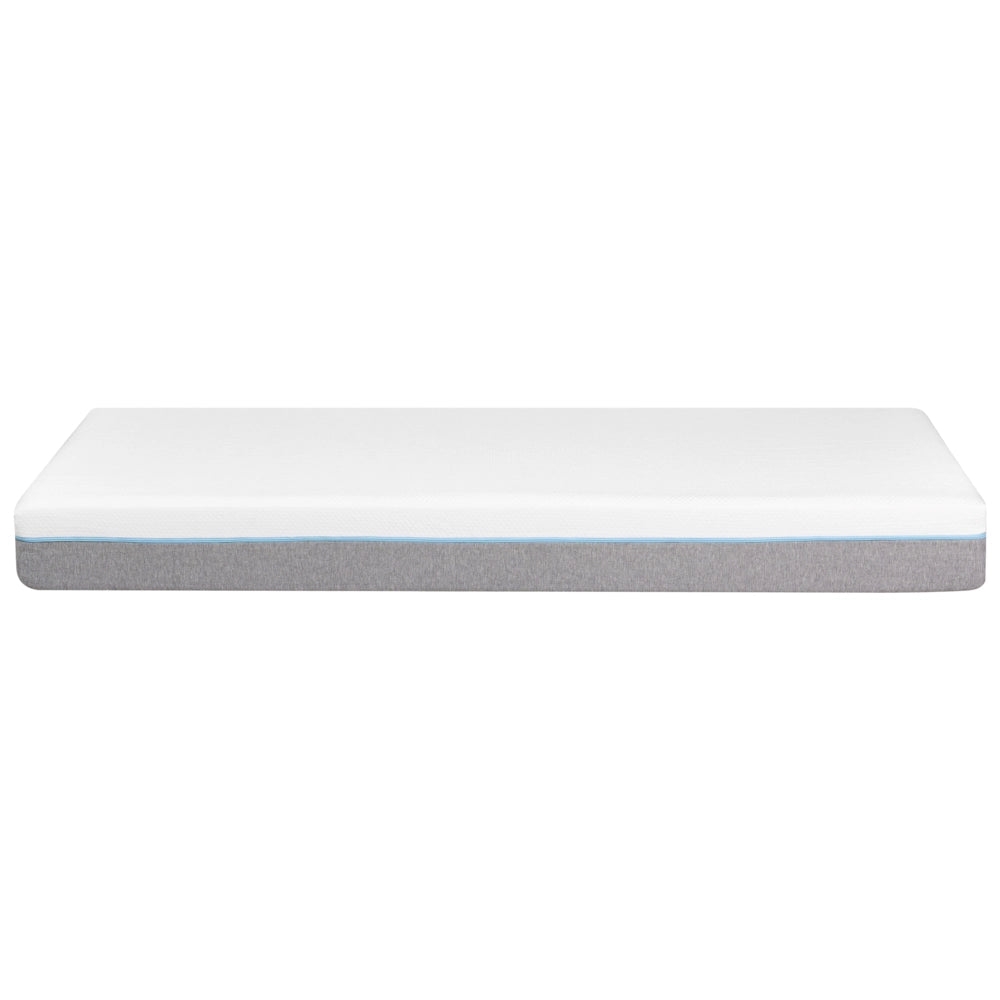 Materasso in Memory Foam Bianco con Tessuto Grigio Duro 80 x 200 cm