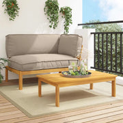Set di divani con cuscino 2 pcs Talpa Legno di Acacia Massello 3418181
