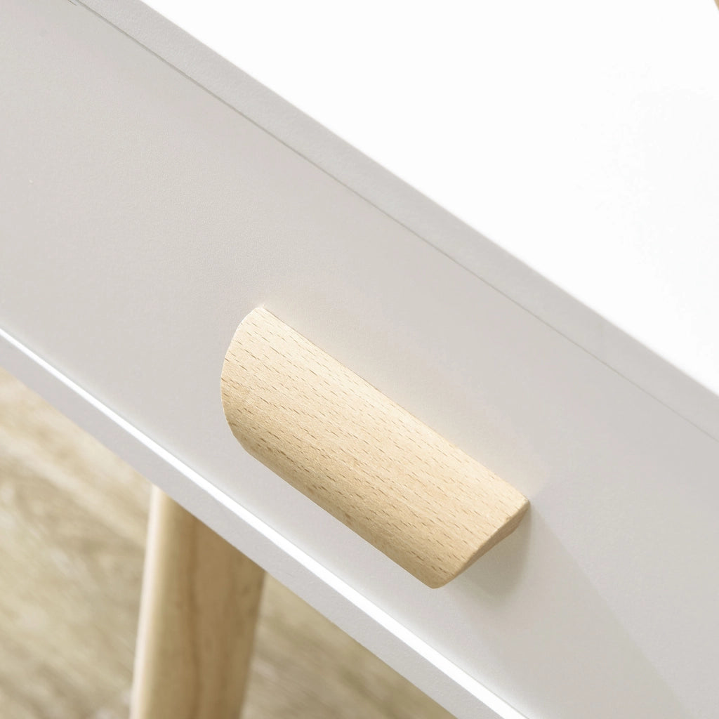 Comodino con Cassetto ¨C Zephmum ¨C Legno 40.5x30.5x60 cm Bianco