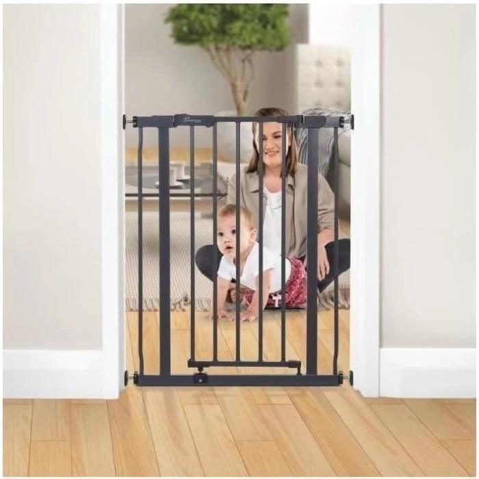 Cancelletto di sicurezza - DREAMBABY - AVA - Montaggio a pressione - 61-68 x 75 cm - Doppia chiusura - Antracite