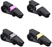 Houders per occhiali per auto - 4 pezzi - Clip per occhiali - Organizzazione pratica - Ideale per auto - Utile per gli occhiali - Adatto a ogni auto