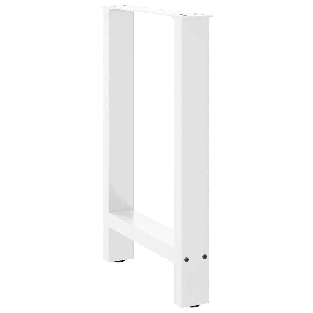 Set di 2 gambe moderne regolabili per tavolo da pranzo 50 x 73 cm in acciaio bianco 02_0057541