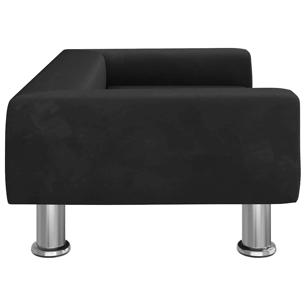 Cuccia per cani comoda 70 x 45 x 26,5 cm velluto nero 02_0042802