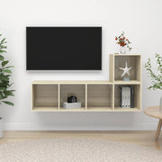 Set Porta TV 2 pz Rovere Sonoma in Truciolato cod mxl 18625
