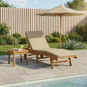 Lettino da sole Marrone e Beige Poliestere 42032686