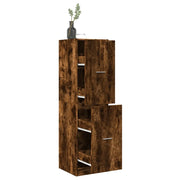 Armadietto da Farmacia Rovere Fumo 40x41x144,5 cm in Truciolato 3309640