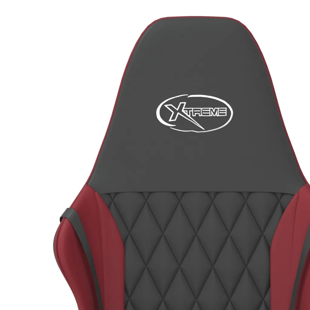 Sedia Gaming | Sedia da e-sports Nero e Rosso Vino in Similpelle