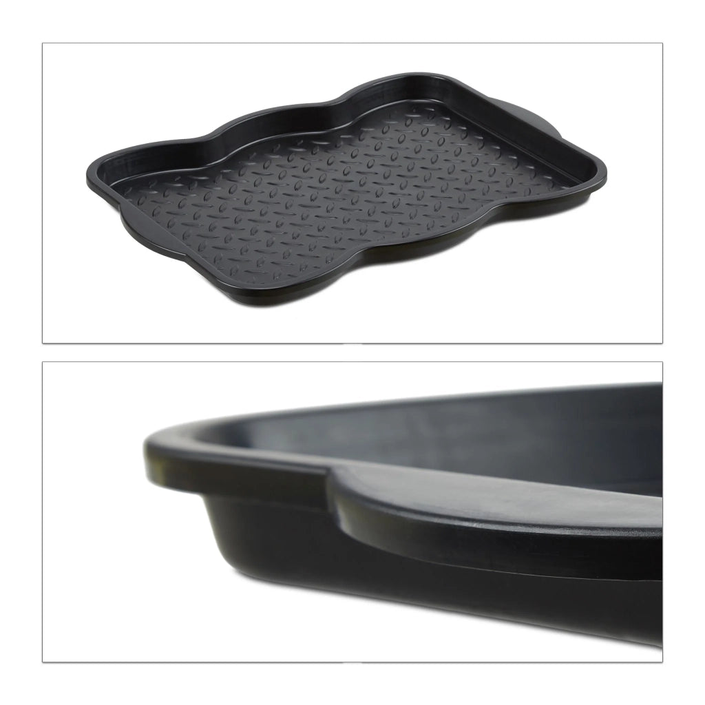 Pratico vassoio scolapiatti versatile per scarpe 3 x 49 x 35 cm in plastica nera 13_0006803