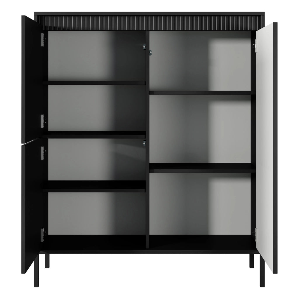 Madia Hatolaro, Credenza 5 Ripiani, 104x40x123h cm Nero