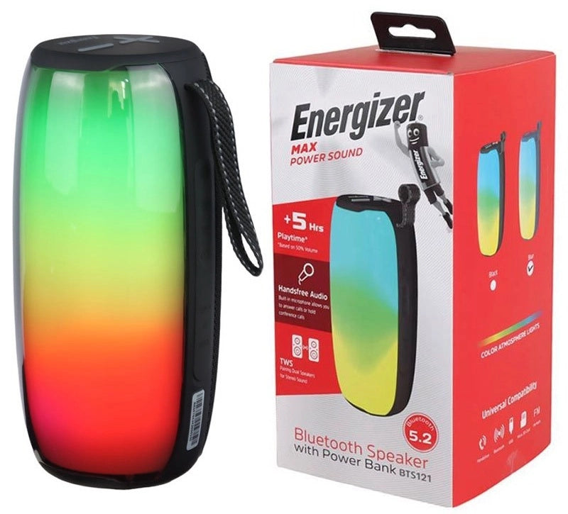 Energizer speaker bt + 1800mah portable fm, micro sd card & usb - BTS121