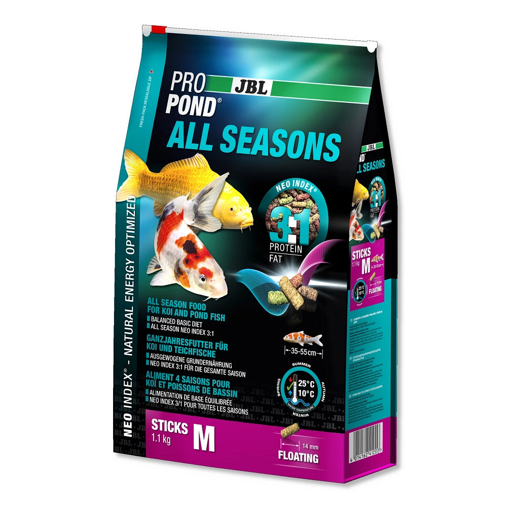 JBL ProPond All Seasons - Mangime per tutti i pesci da laghetto Modello: M, Formato: 6 L