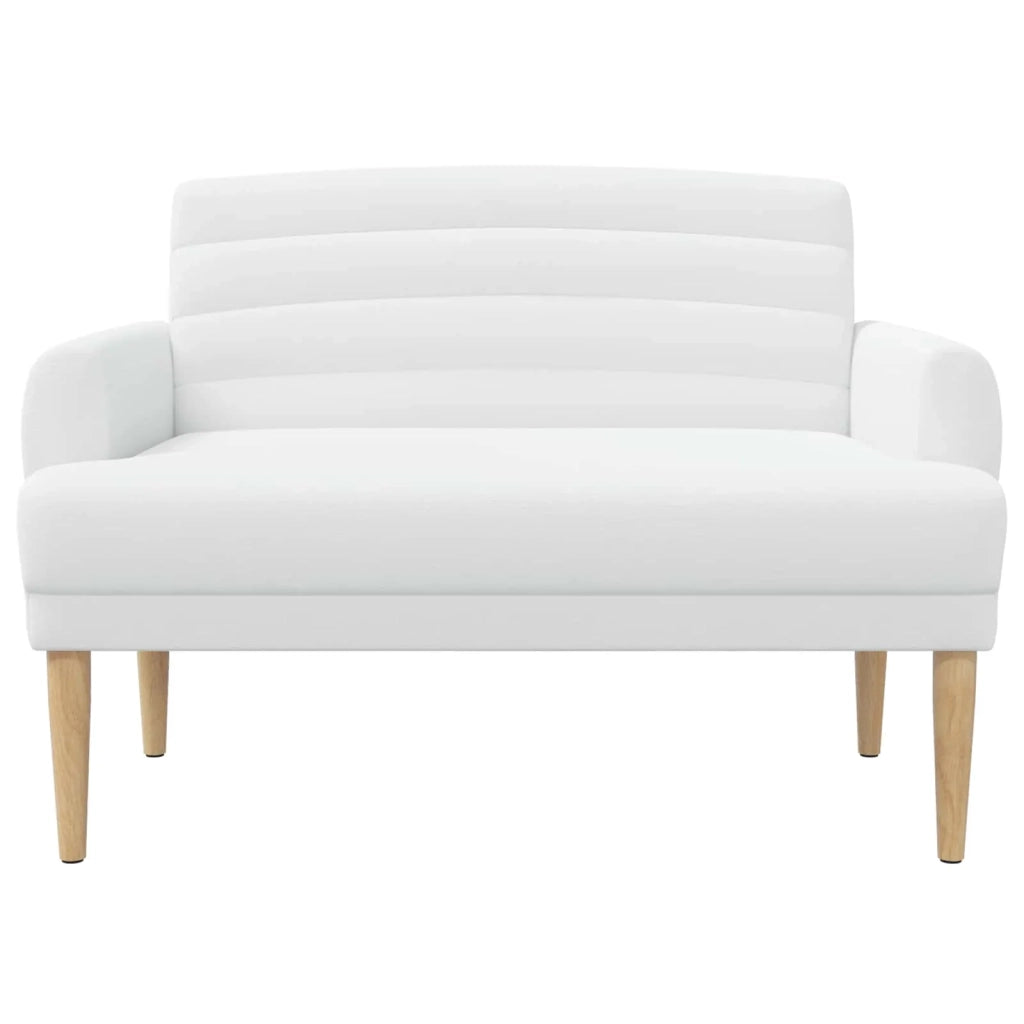 Loveseat con bottoni imbottiti Bianco 116 x 67 x 80 cm Tessuto 42041785