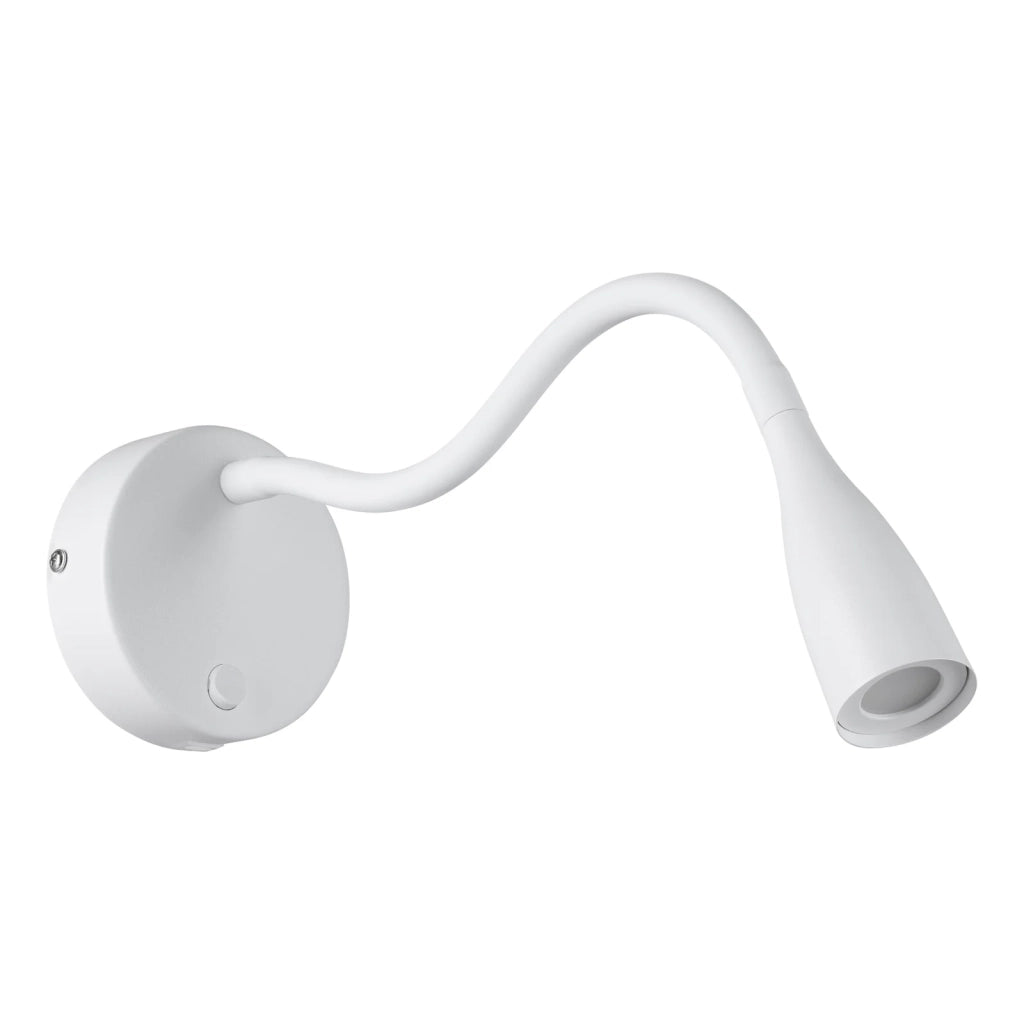 Applique Moderna Olivandino 1 Acciaio Bianco Plastica Led 3,8W 320Lm Ip20