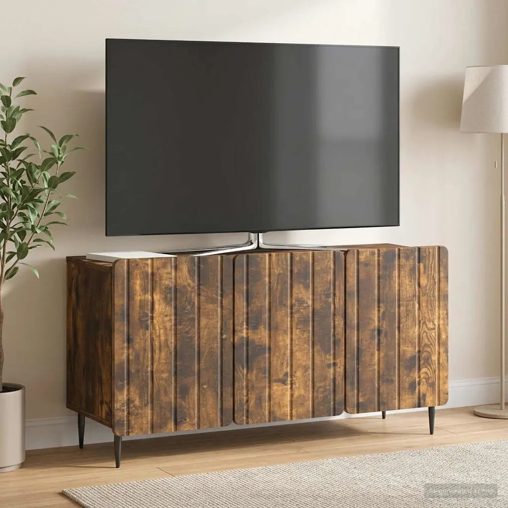 Mobile TV Rovere Fumo 99 x 34,5 x 52 cm Legno ingegnerizzato 894490