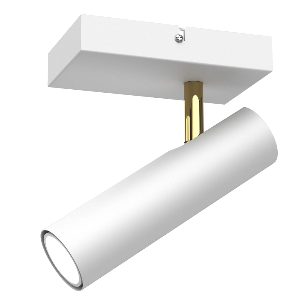 Spot parete/soffitto orientabile bianco oro GU10 Axion Luminex