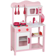 Cucinetta Giocattolo in Legno con Accessori ¨C zephmum ¨C Rosa