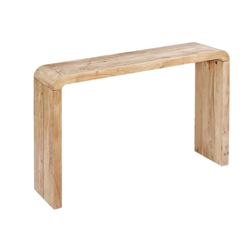 Consolle esotica in legno di acacia 120cm, marrone naturale