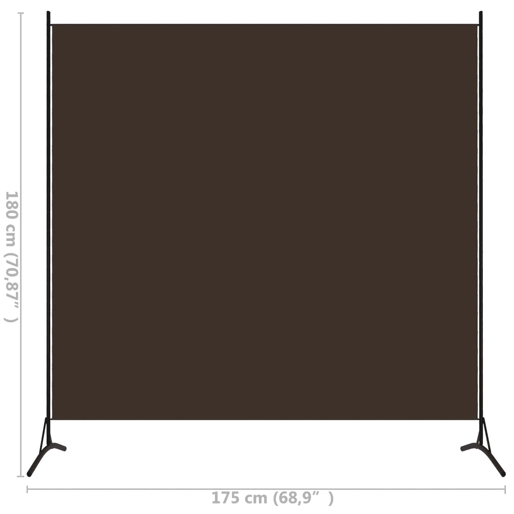 Paravento Marrone 175x180 cm in Tessuto 320736