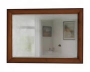 Specchiera rettangolare legno noce bassano 90x60x3 - Mobili 2G