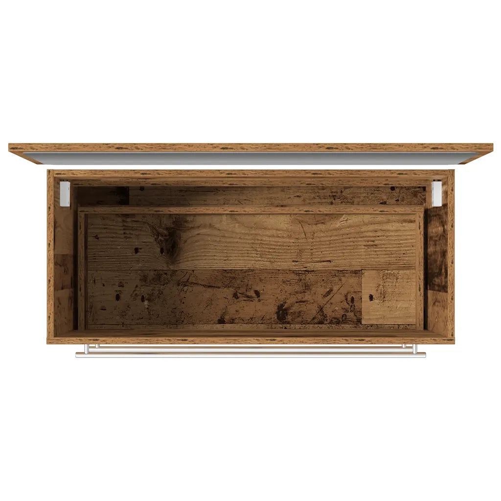 Set Mobili da Bagno 2 pz Legno Antico in Legno Multistrato