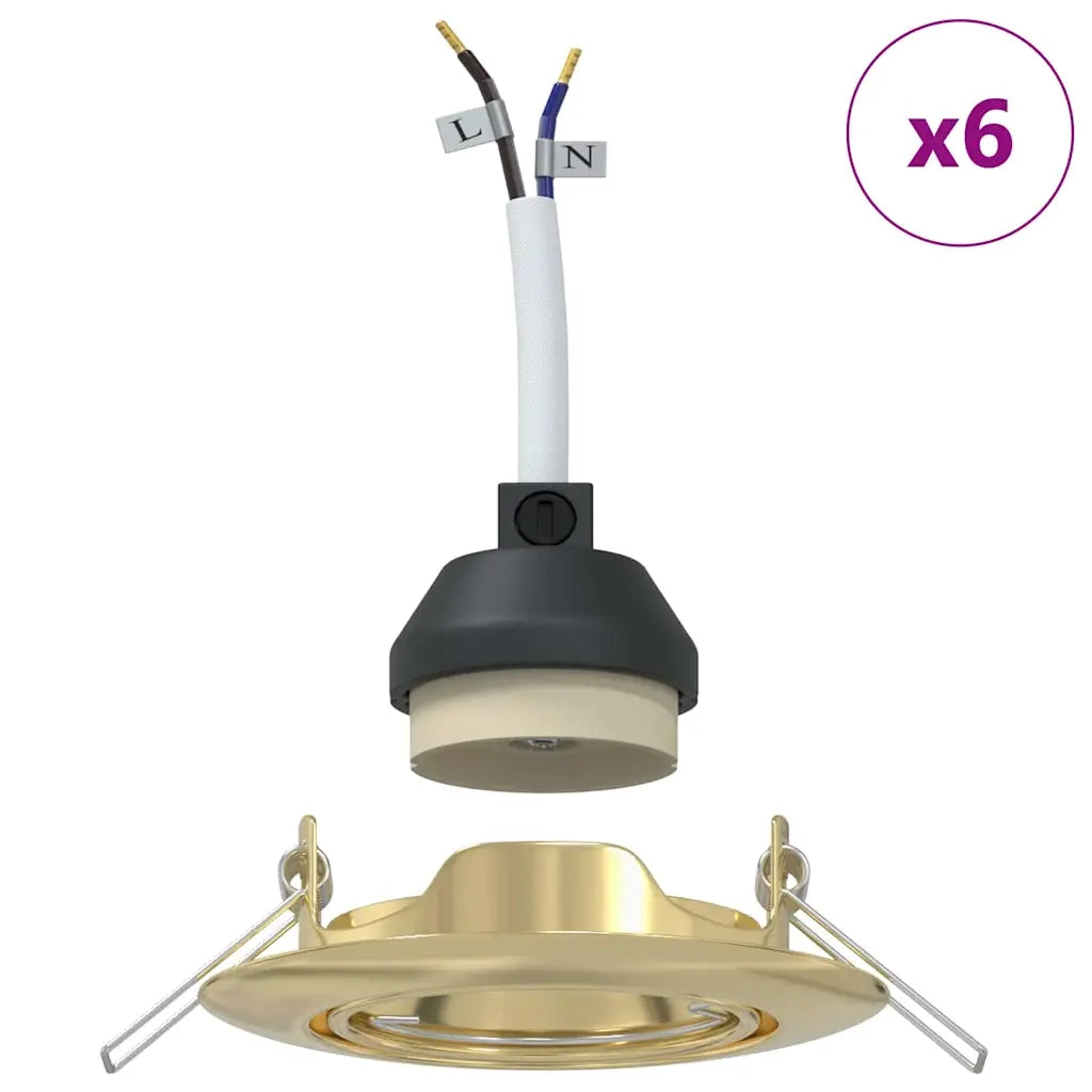 Spotlight 6 pz Oro 9 x 9 x 2.5 cm Metallo CFW2232655