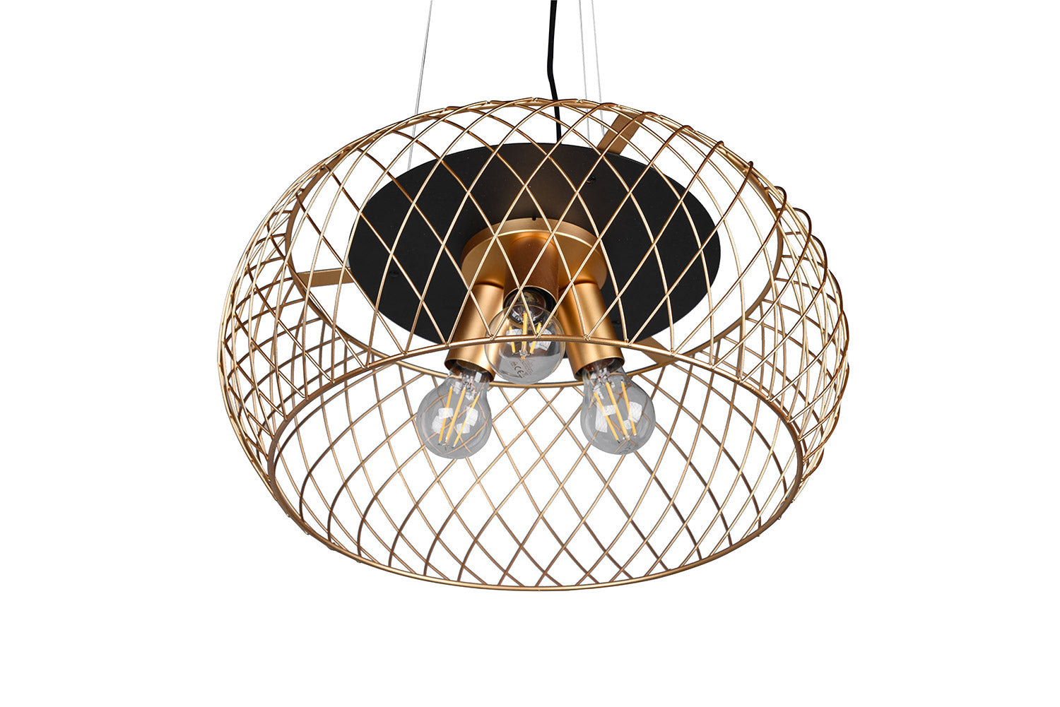 Lampada a Sospensione da Interno Attacco E27 in Metallo Ottone Opaco