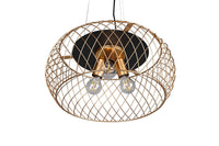 Lampada a Sospensione da Interno Attacco E27 in Metallo Ottone Opaco