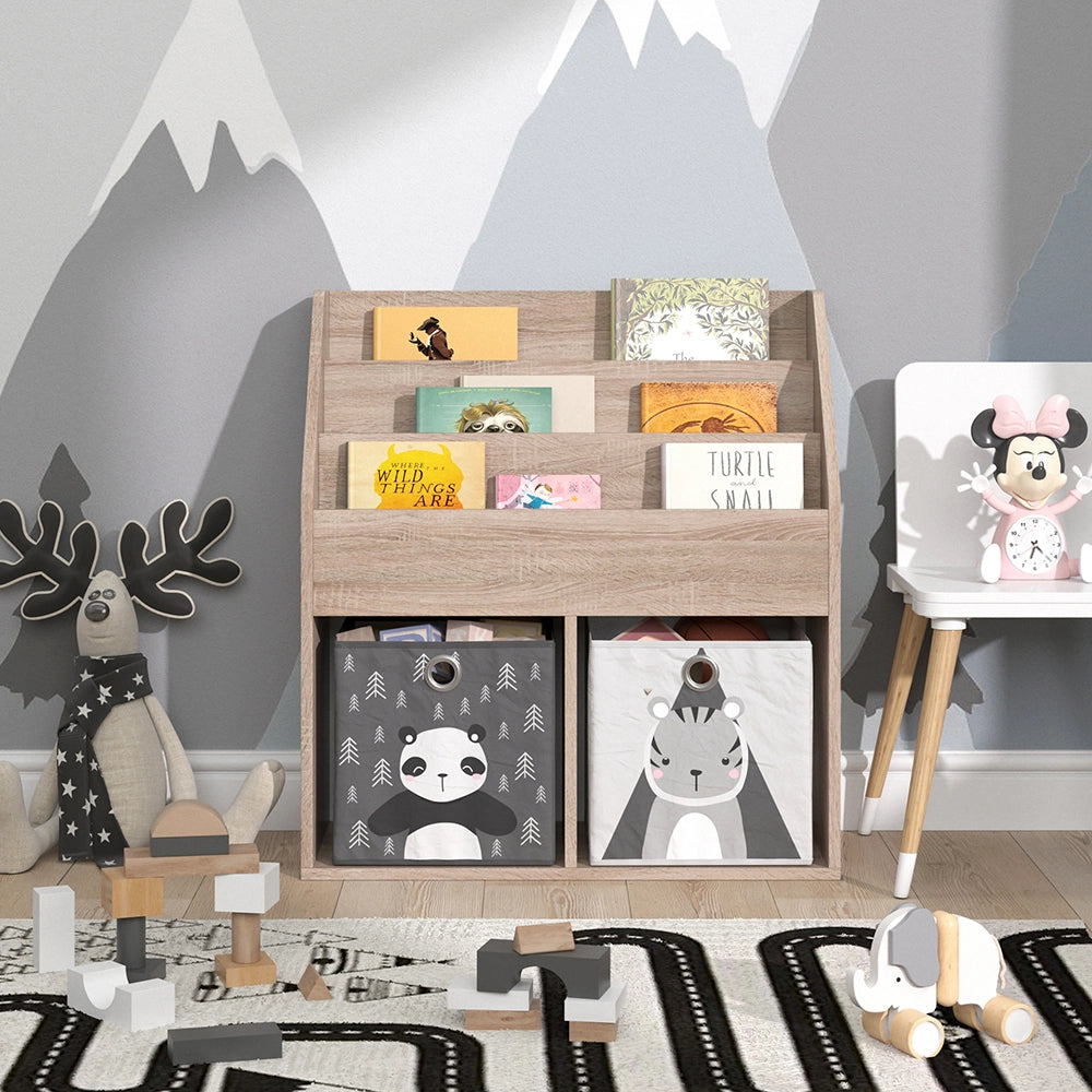 Vicco Libreria bambini Sonoma 30.7 x 79 cm con 2 scatole pieghevoli opt.2