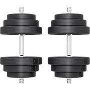 Set Manubri Regolabili 40kg ¨C Xylo ¨C Acciaio Nero con 12 Dischi Antiscivolo