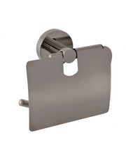 Portarotolo COLORADO con coperchio in metallo grigio ottone 14,2cm