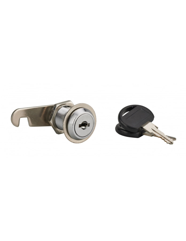 Serratura a camma nichelata, lunghezza 25 mm, 2 chiavi – THIRARD