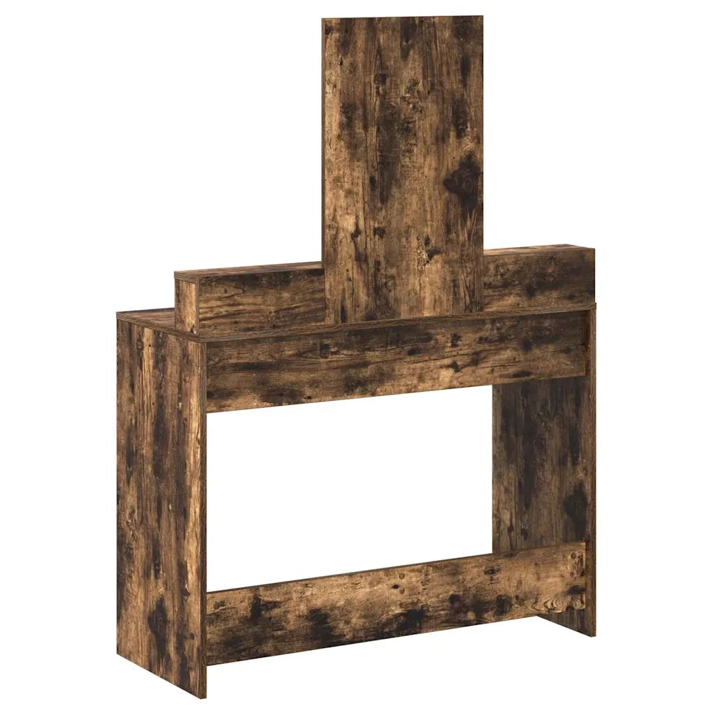 Tavolo da Trucco con cassetto Rovere fumé 100 x 41 x 140 cm 865149