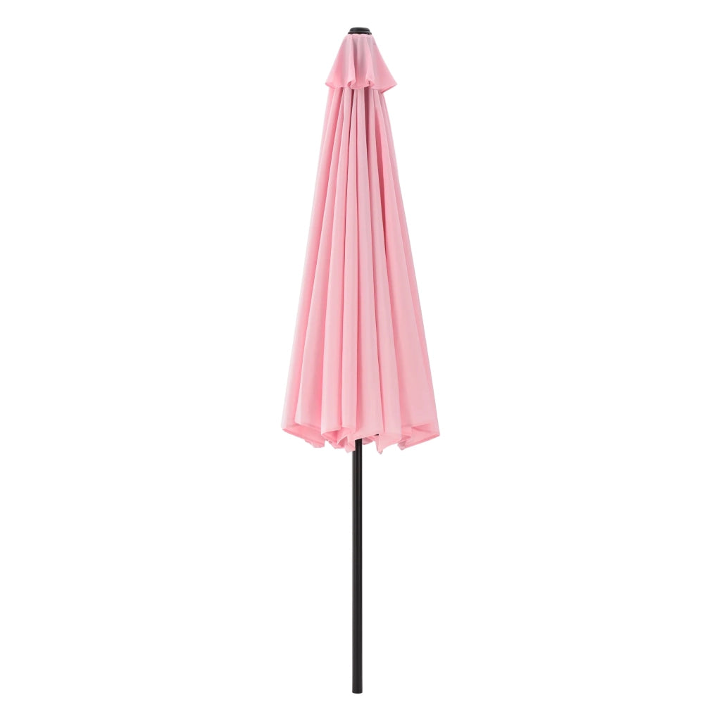 Ombrellone da giardino Budapest struttura in poliestere e acciaio 300 x 230 cm rosa pastello 03_0008049