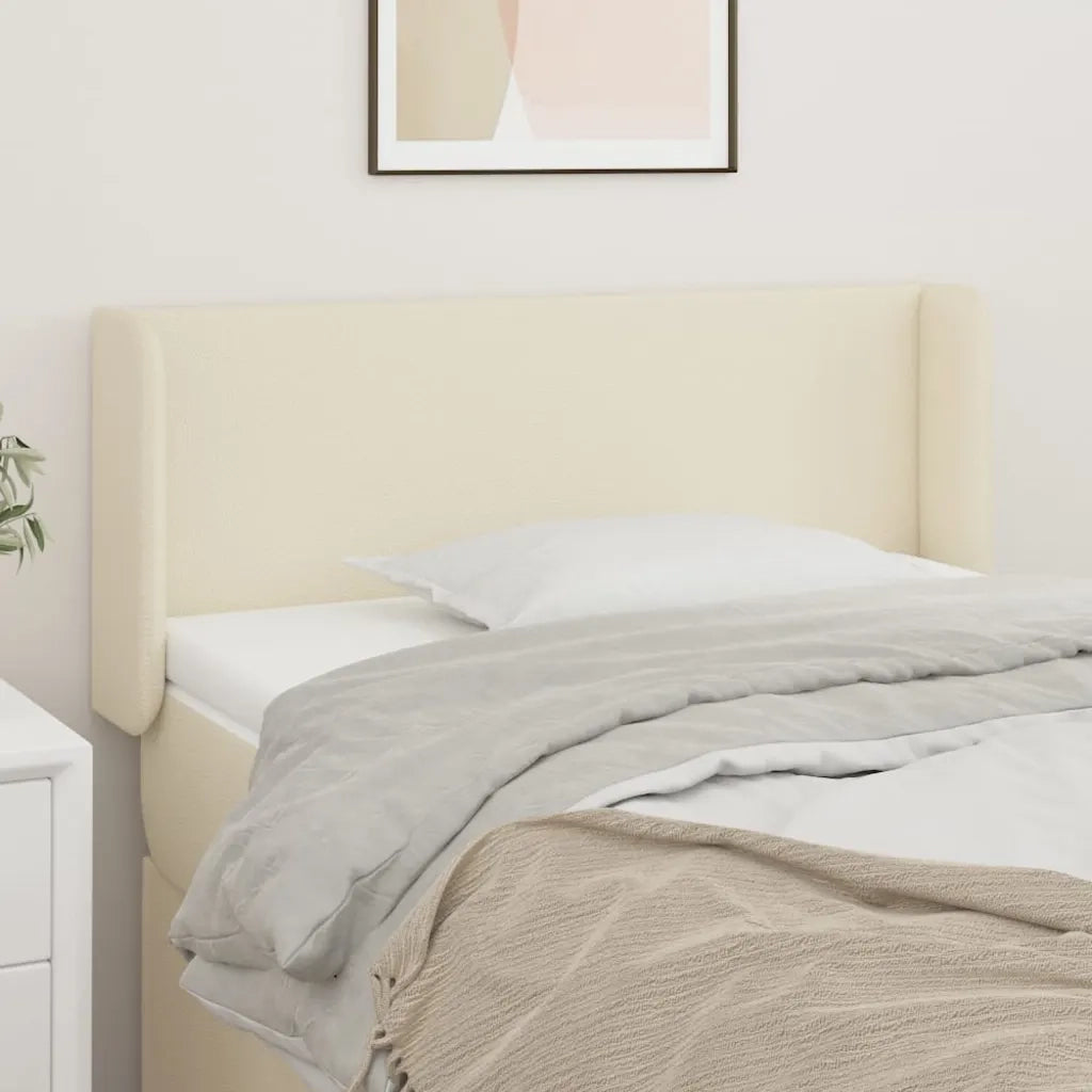 Testiera ad Orecchio Crema 83x16x78/88 cm in Similpelle