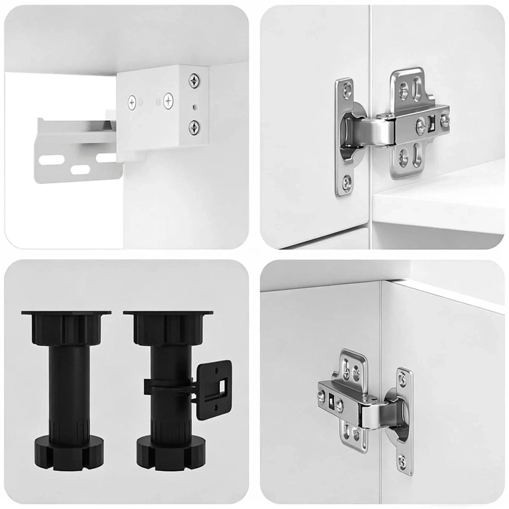 Set Mobili da Cucina 7 pz Lucca Bianco Legno Multistrato 3314771
