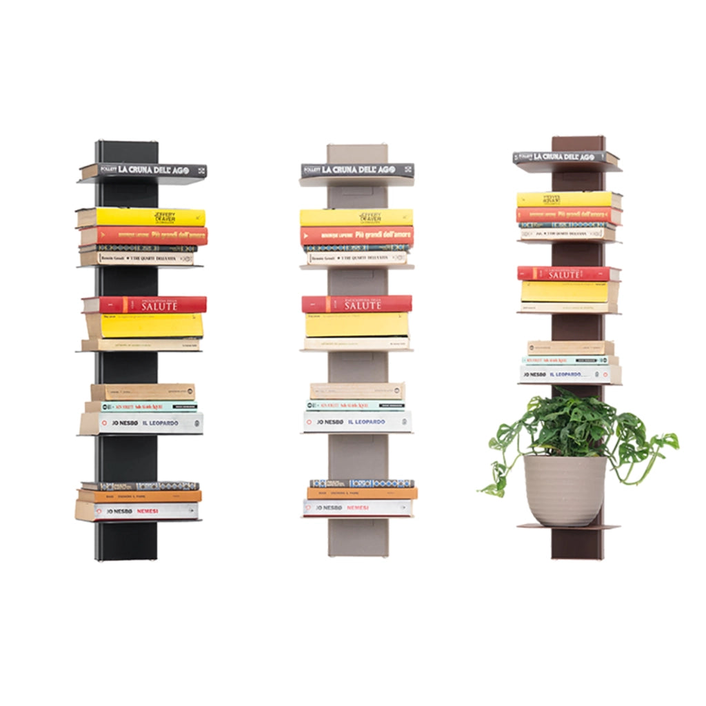 ALUBOX DEMETRA Libreria Da Parete In Alluminio E Lamiera Zincata 83,5X23X21 Cm Libreria Sospesa 6,6 Kg Con 5 Mensole Libri 17x23 Cm Libreria Salvaspazio Con Inserti A L E Attrezzatura COLORE: SABBIA
